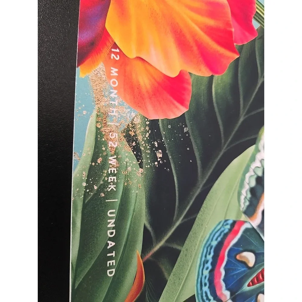 Megan Van Sipe Weekly Planning Notebook Aqua Jungle Series 12 Month Undated Plan